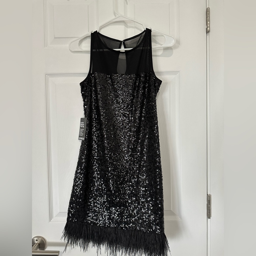 Sequin black dress